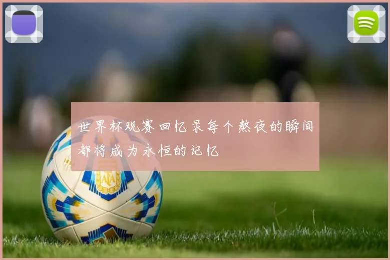 世界杯观赛回忆录每个熬夜的瞬间都将成为永恒的记忆